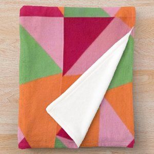 NWT Custom Fleece Blanket w Textile "Bermuda Triangles"